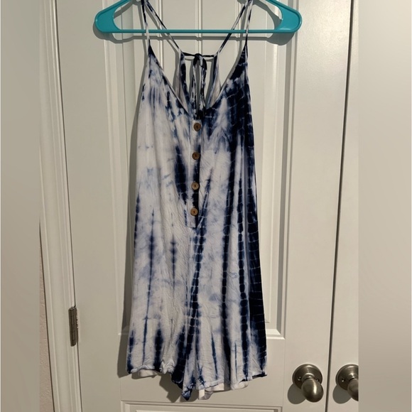 Versona Blue Tie-Dye Romper - Size Medium - Picture 2 of 3
